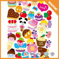 Cute style decorative shiny spong puffy sticker